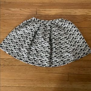 Black and White Patterned Skirt